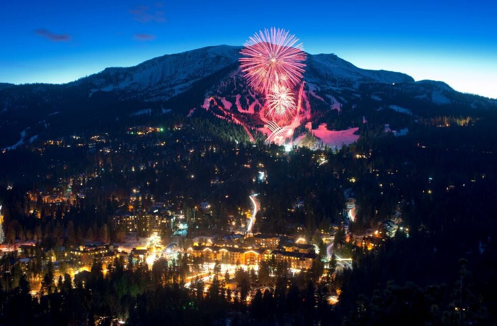 Mammoth Mountain Inn mountain fireworks